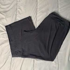 Plus size full leg crop pants